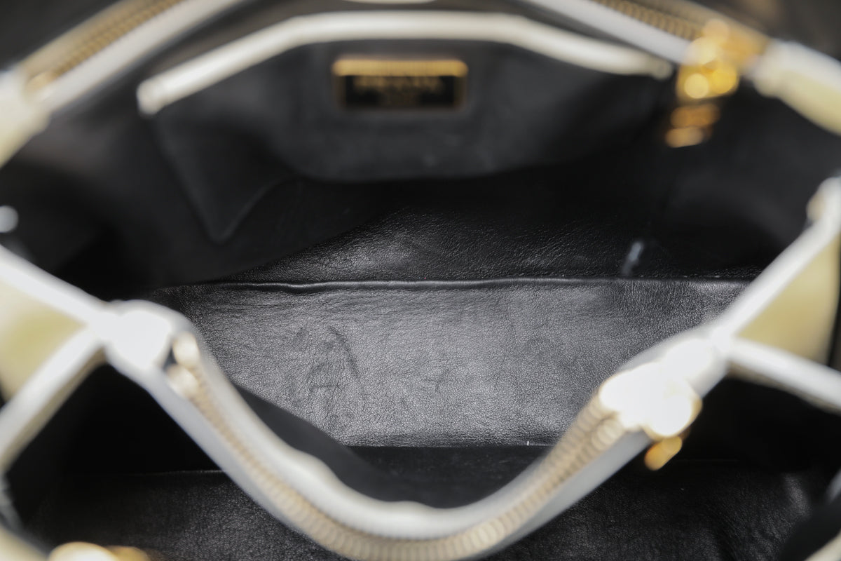 Prada Light Yellow Vernis Open Promenade Satchel Bag-Prada-THE CLOSET