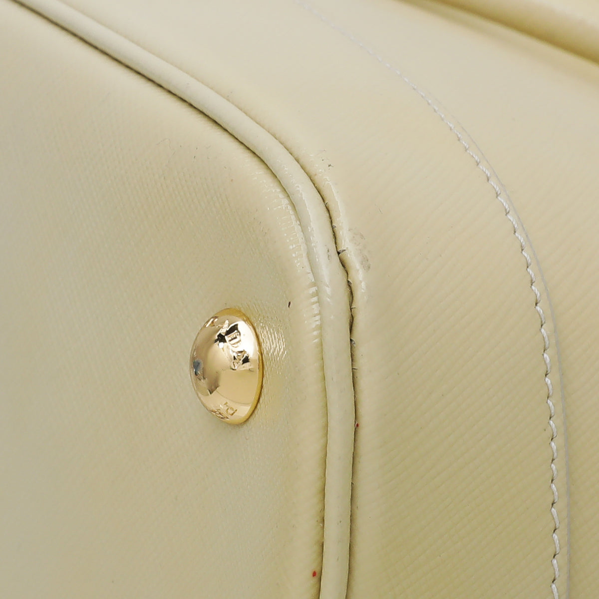 Prada Light Yellow Vernis Open Promenade Satchel Bag-Prada-THE CLOSET