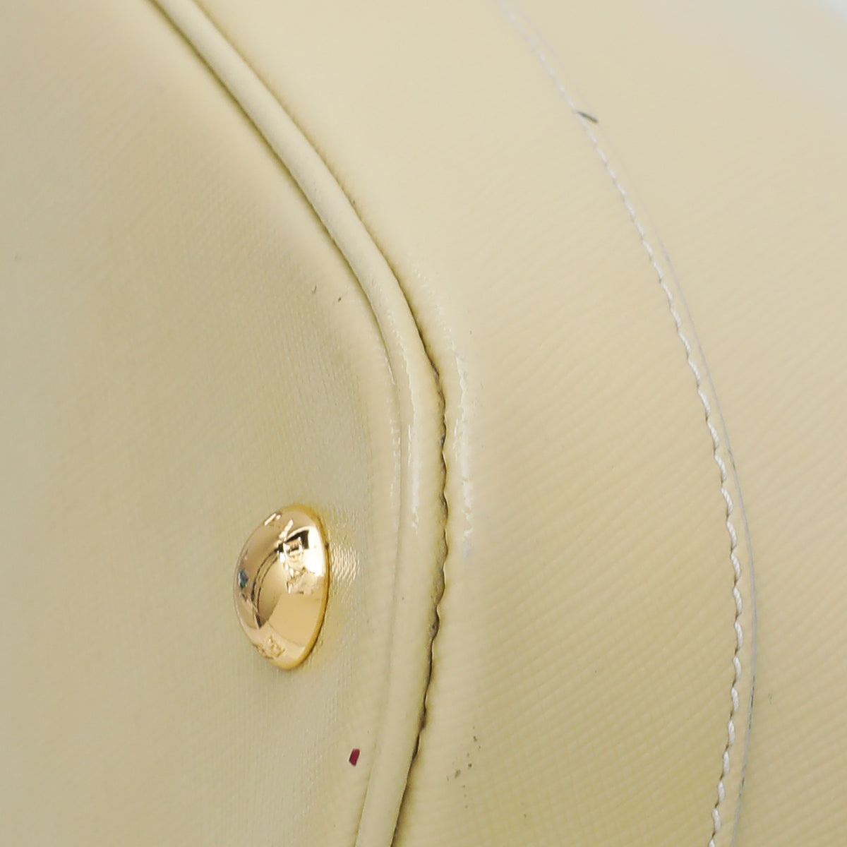 Prada Light Yellow Vernis Open Promenade Satchel Bag-Prada-THE CLOSET