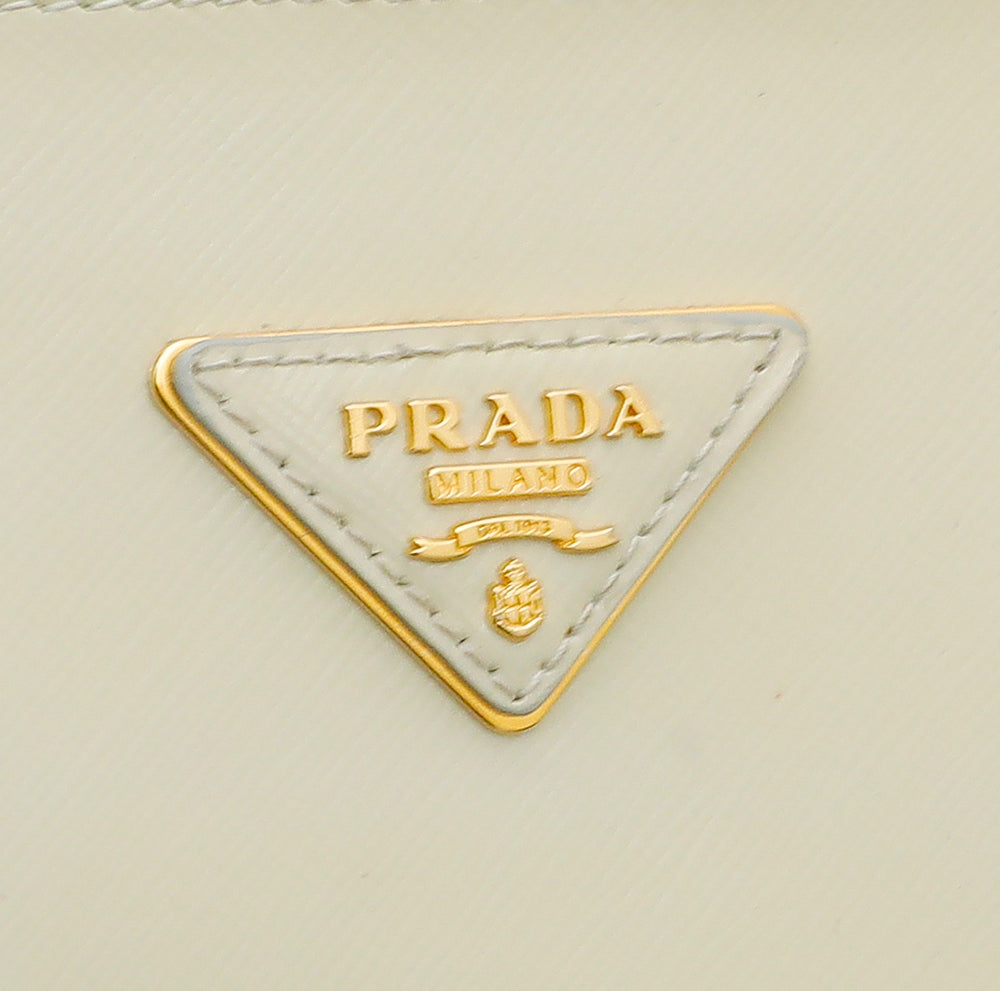 Prada Talco Saffiano Vernis Tote Satchel Bag-Prada-THE CLOSET