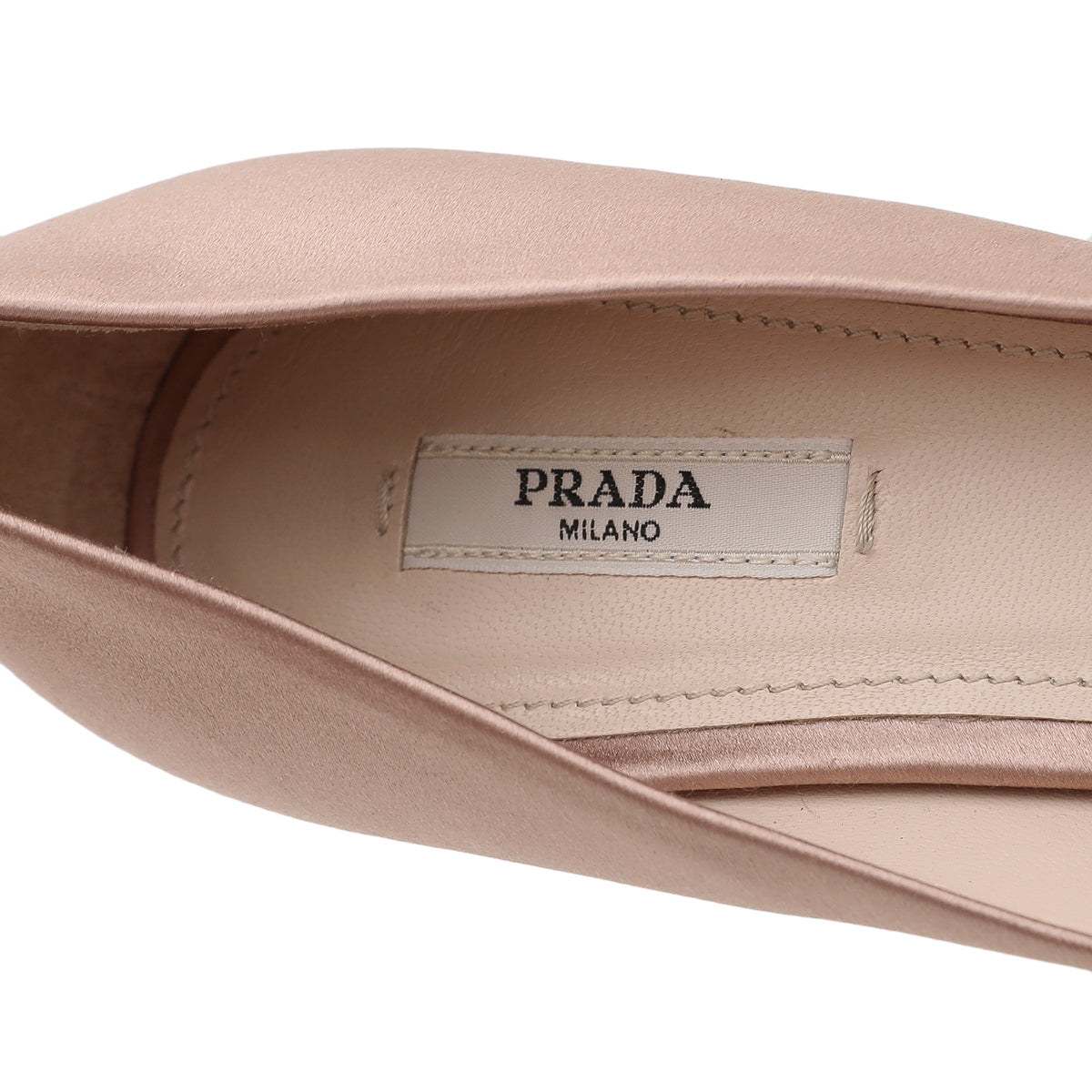 Prada Metallic Nude Peach Satin Bow Detail Peep Toe Platform 130MM Pumps 40-Prada-THE CLOSET