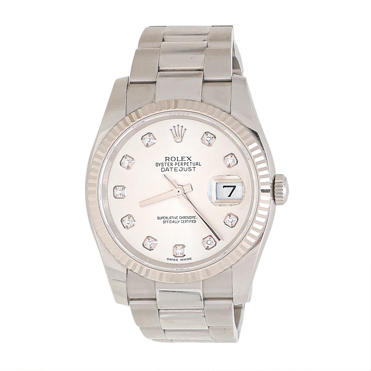 Rolex Steel Diamonds Datejust 36 Watch-Rolex-THE CLOSET