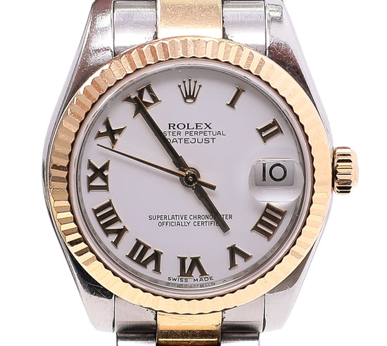 Rolex 18K Yellow Gold Steel Lady Datejust Watch
