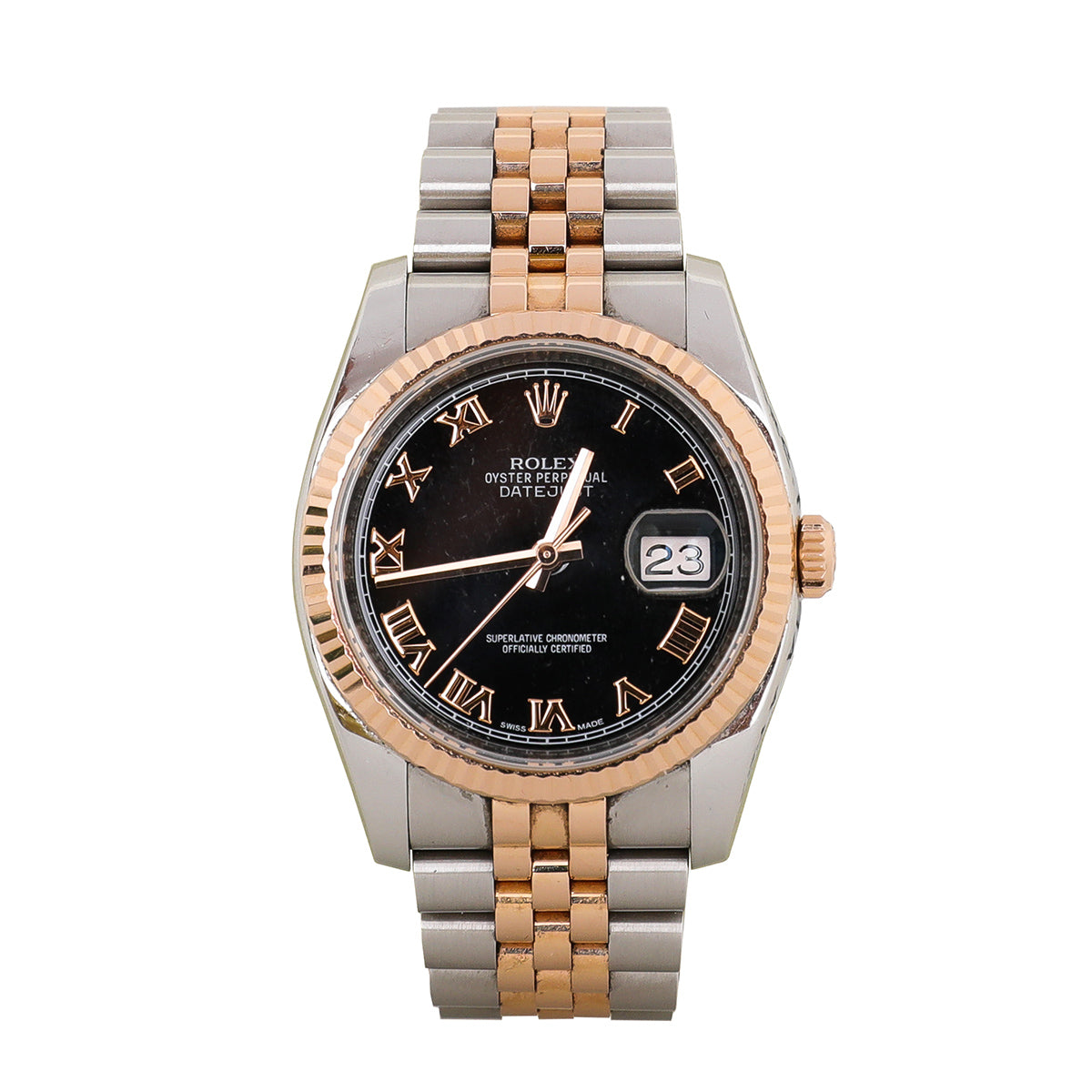 Rolex Datejust 18K Rose Gold Oyster Perpetual 36mm Watch-Rolex-THE CLOSET