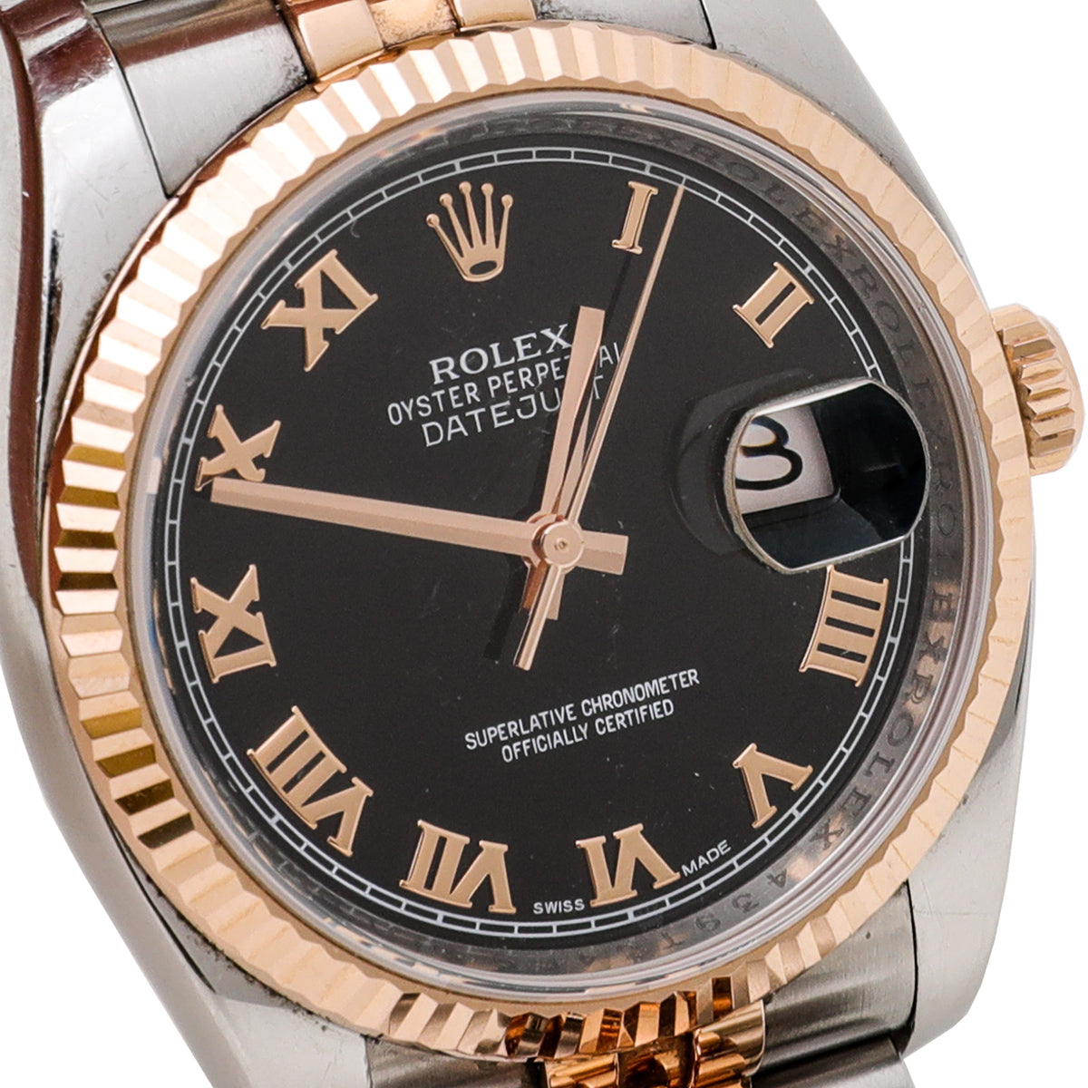 Rolex Datejust 18K Rose Gold Oyster Perpetual 36mm Watch-Rolex-THE CLOSET