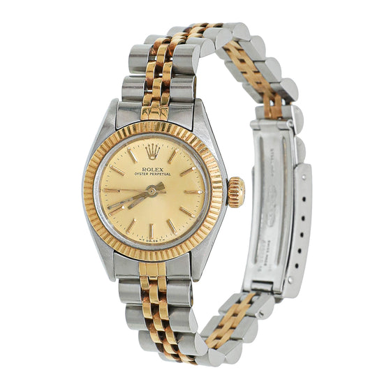 Rolex Stainless Steel and Yellow Gold Oyster Perpetual Lady Datejust Watch
