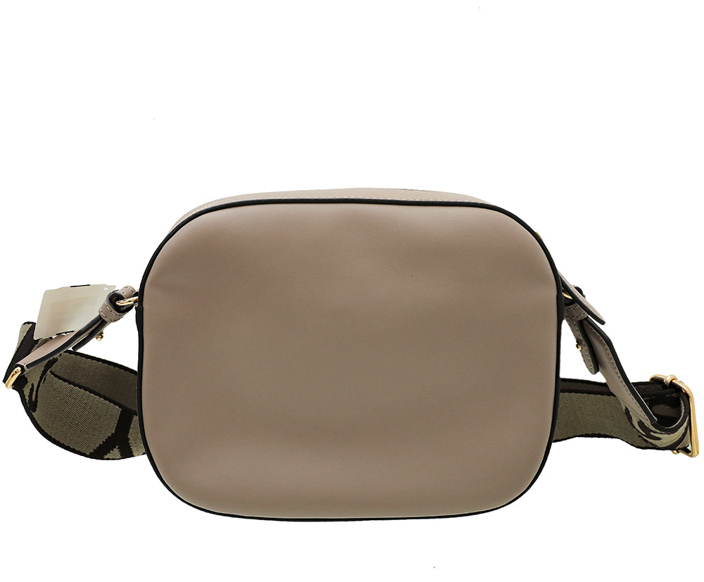 Stella Mccartney Dark Dusty Pink Perforated Logo Camera Bag-Stella Mccartney-THE CLOSET