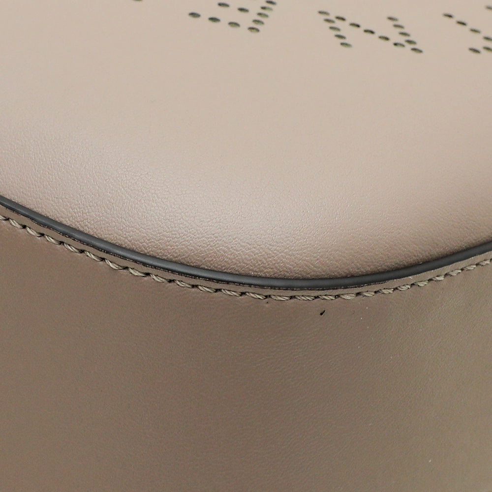 Stella Mccartney Dark Dusty Pink Perforated Logo Camera Bag-Stella Mccartney-THE CLOSET