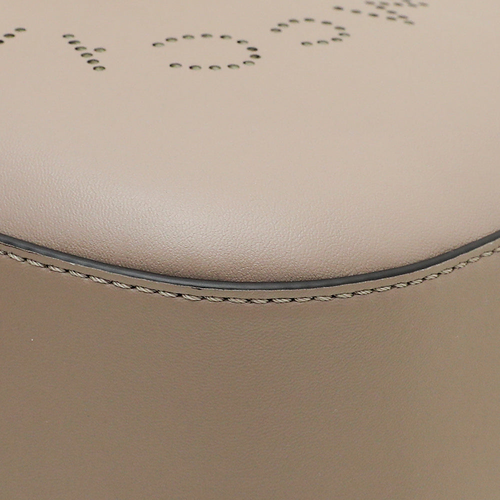 Stella Mccartney Dark Dusty Pink Perforated Logo Camera Bag-Stella Mccartney-THE CLOSET