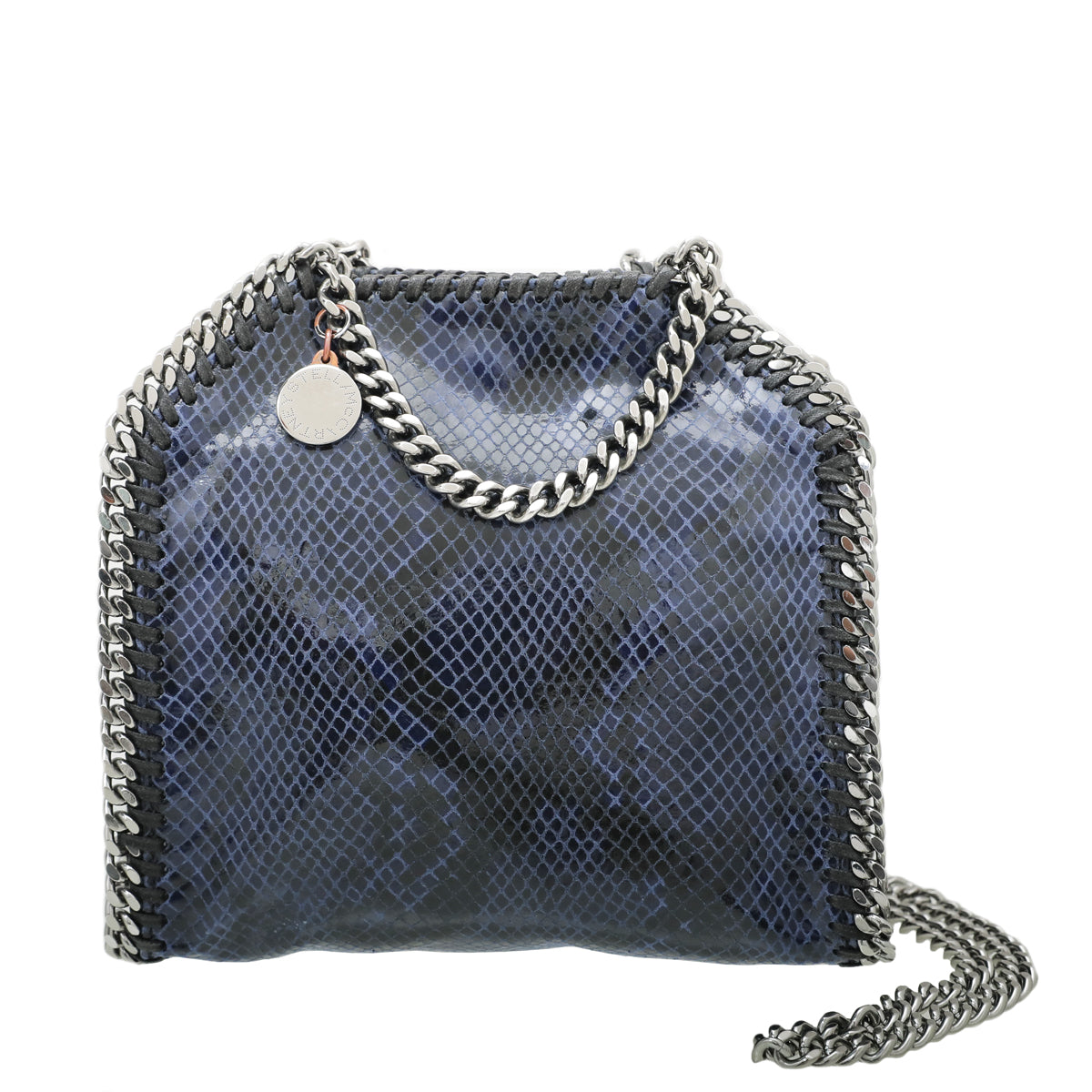 Stella Mccartney Blue Snakeskin Falabella Mini Bag