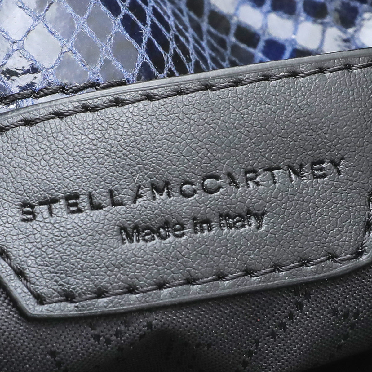 Stella Mccartney Blue Snakeskin Falabella Mini Bag