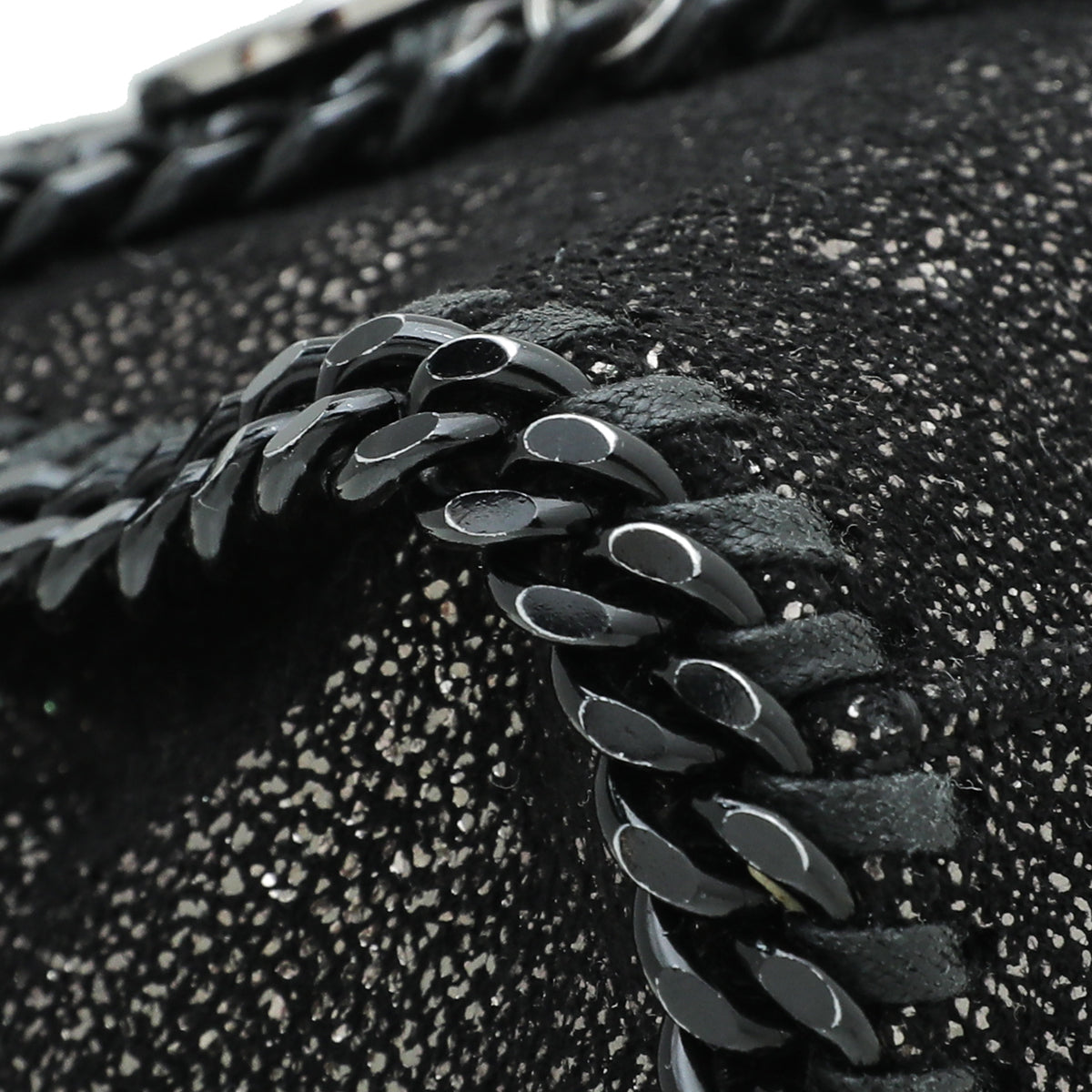 Stella McCartney Metallic Black Falabella Mini Tote Bag-Stella Mccartney-THE CLOSET