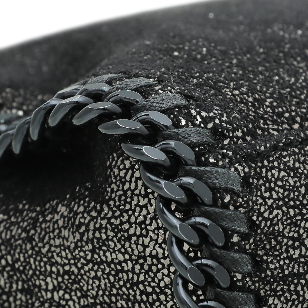 Stella McCartney Metallic Black Falabella Mini Tote Bag-Stella Mccartney-THE CLOSET