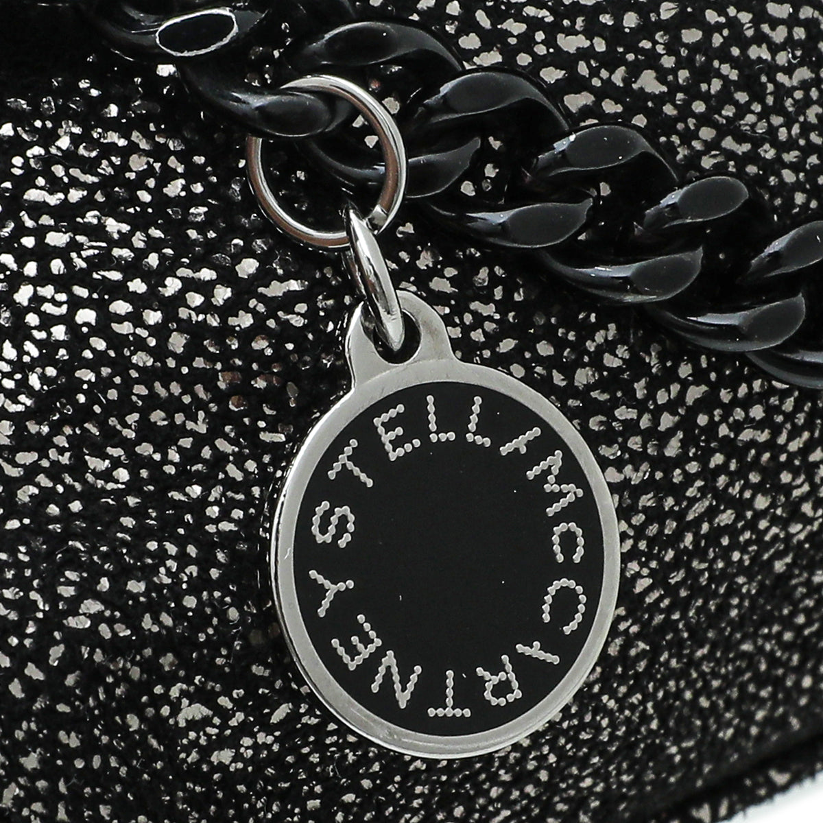 Stella McCartney Metallic Black Falabella Mini Tote Bag-Stella Mccartney-THE CLOSET