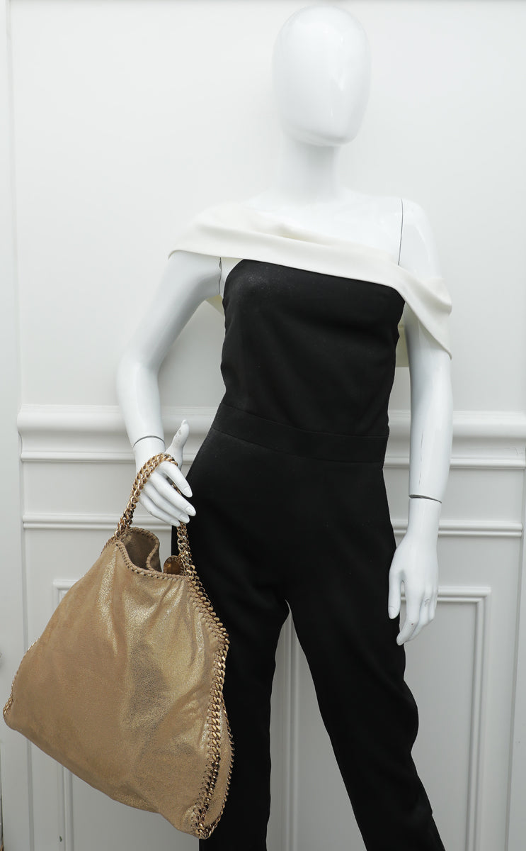 Stella Mccartney Gold Falabella Small Tote Bag-Stella Mccartney-THE CLOSET