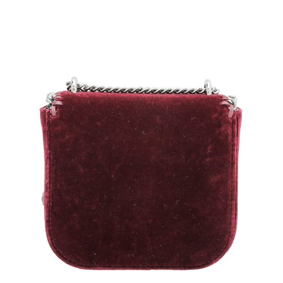 Stella Mccartney Burgundy Velvet Falabella Box Flap Bag – THE CLOSET