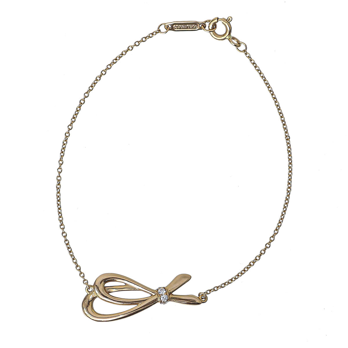 Tiffany & Co. 18K Gold Diamonds Bow Bracelet-Tiffany & Co-THE CLOSET