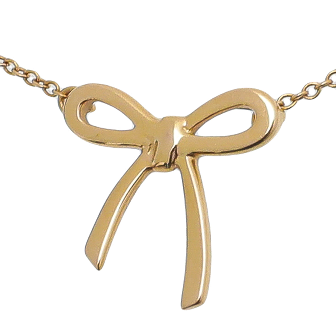Tiffany gold bow necklace Clearance