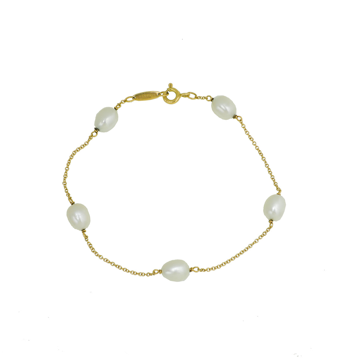 Tiffany & Co 18K Yellow Gold Elsa Peretti Pearls MOP By The Yard Bracelet-Tiffany & Co-THE CLOSET