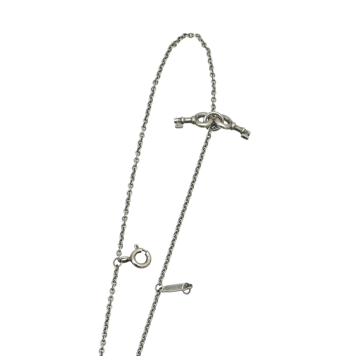 Tiffany & Co Silver 925 Heart Key Charm Bracelet-Tiffany & Co-THE CLOSET