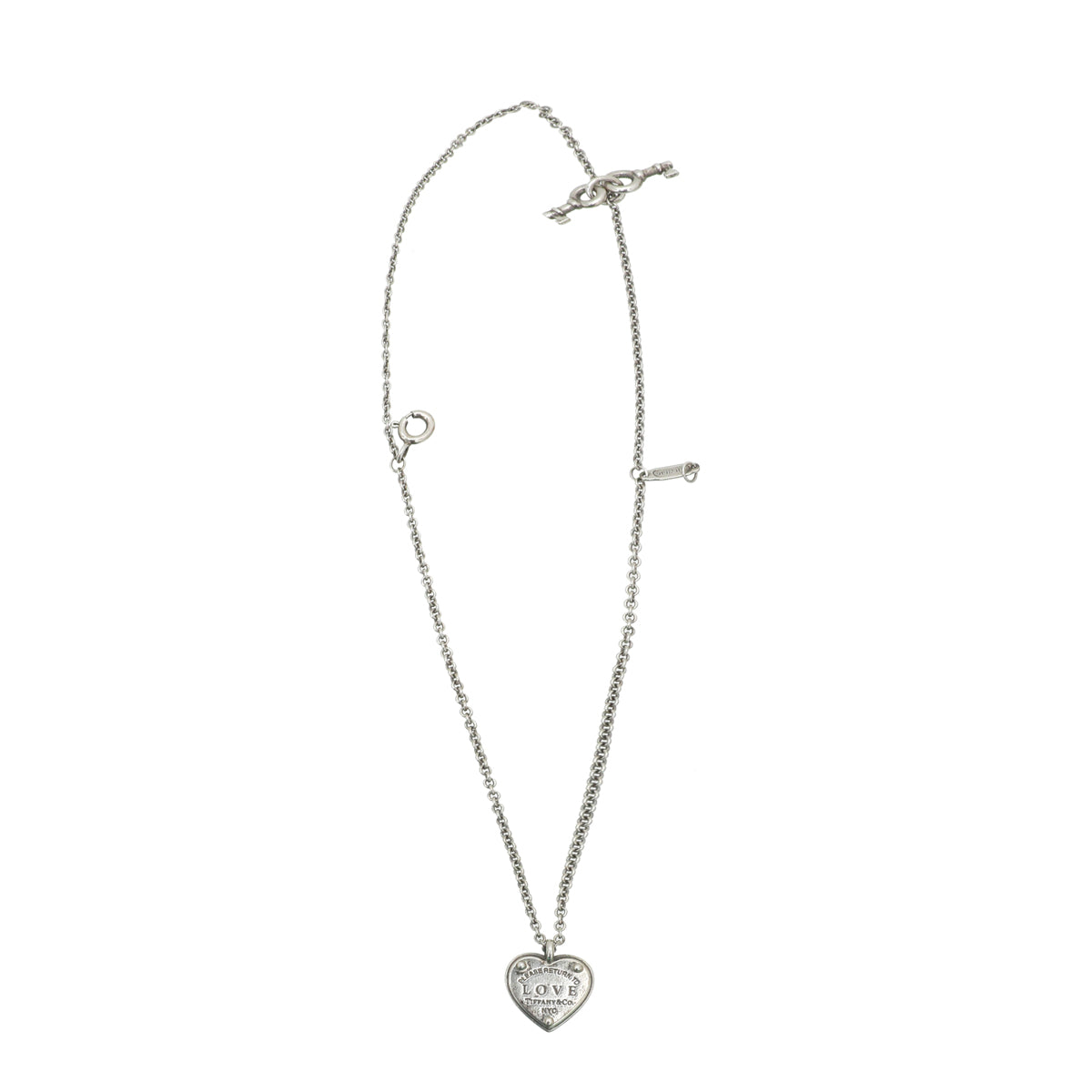 Tiffany & Co Silver 925 Heart Key Charm Bracelet-Tiffany & Co-THE CLOSET