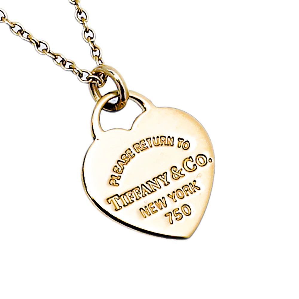 Return to Tiffany® Double Heart Tag Pendant in Yellow Gold, Mini