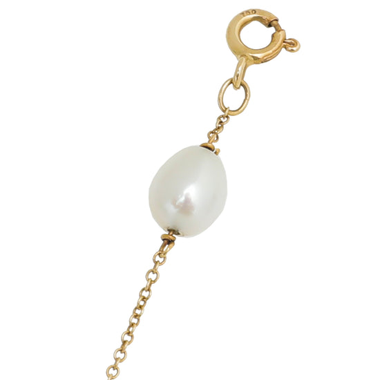 Tiffany & Co 18K Yellow Gold MOP Elsa Peretti Pearls By The Yard Bracelet
