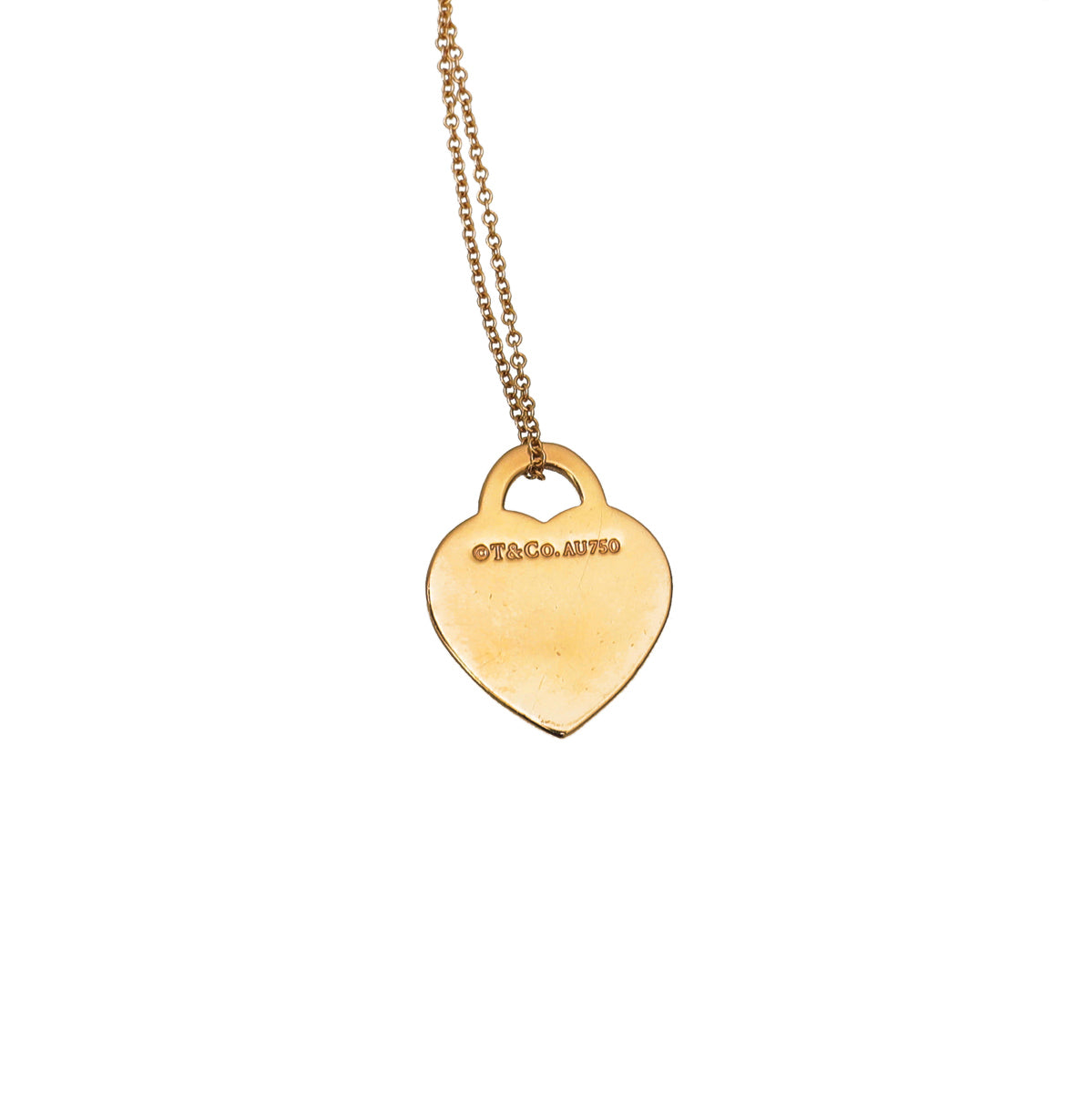 Tiffany & Co 18K Yellow Gold Heart Tag Pendant Necklace-Tiffany & Co-THE CLOSET