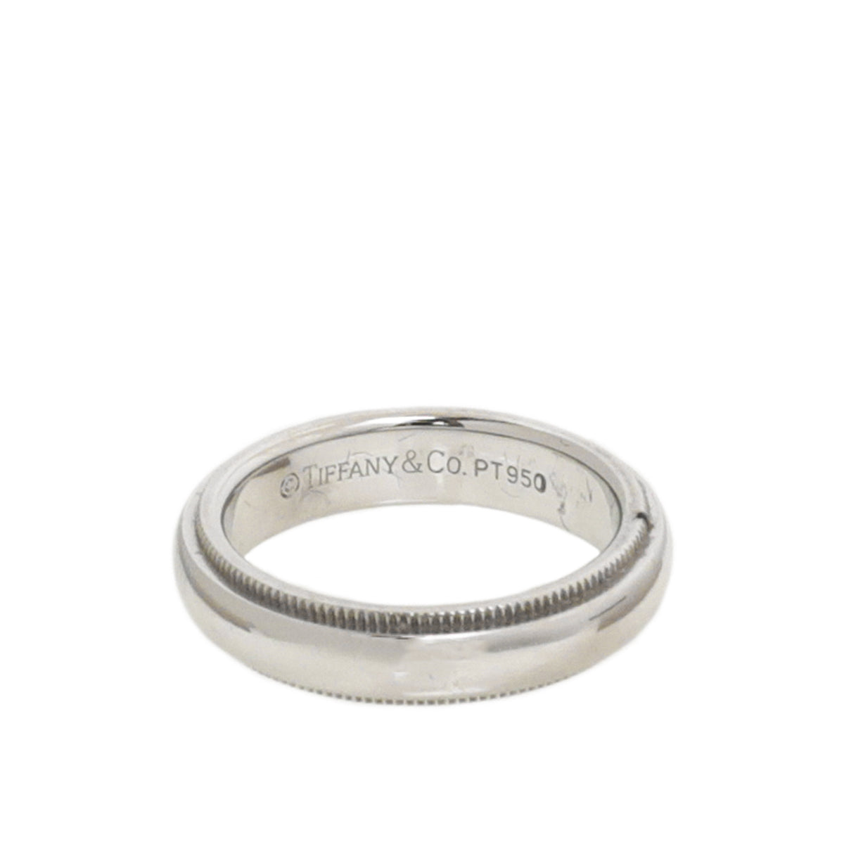 Tiffany & Co Platinum Milgrain Wedding Band Ring 47-Tiffany & Co-THE CLOSET