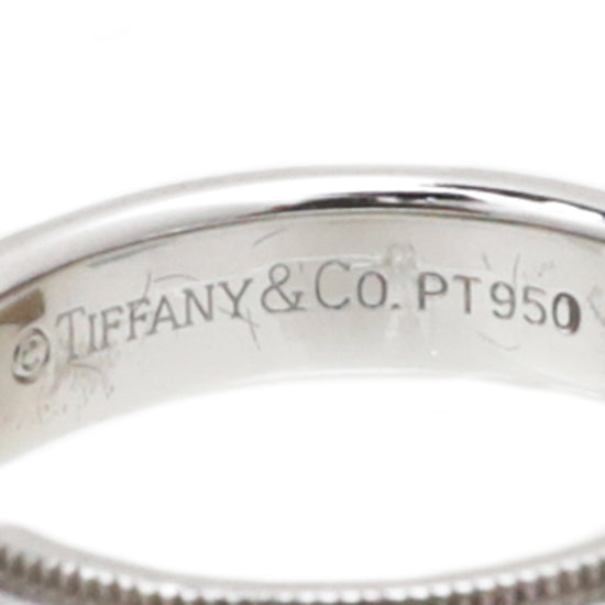 Tiffany & Co Platinum Milgrain Wedding Band Ring 47