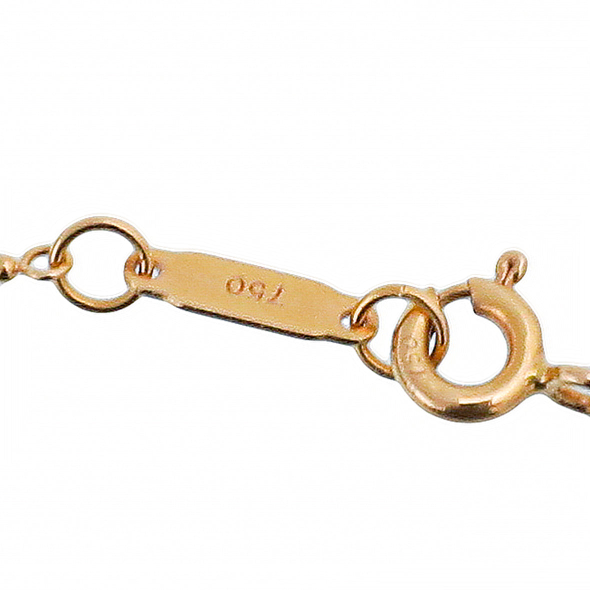 Tiffany & Co 18K Yellow Gold Diamond Daisy Key Pendant Beaded Chain Necklace-Tiffany & Co-THE CLOSET