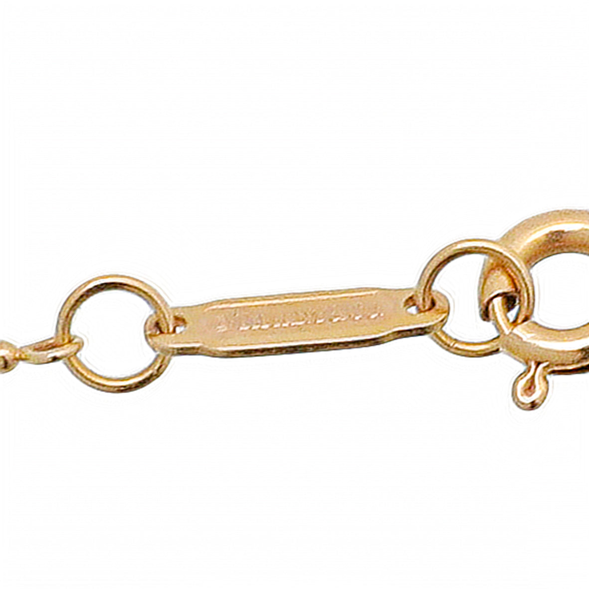 Tiffany & Co 18K Yellow Gold Diamond Daisy Key Pendant Beaded Chain Necklace-Tiffany & Co-THE CLOSET