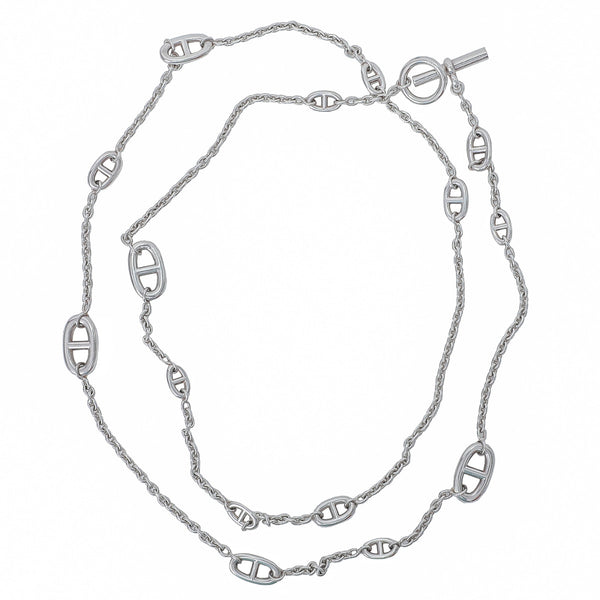 HERMES Necklace Cadena motif Amulet Sterling Silver Silver Women Used –  JP-BRANDS.com