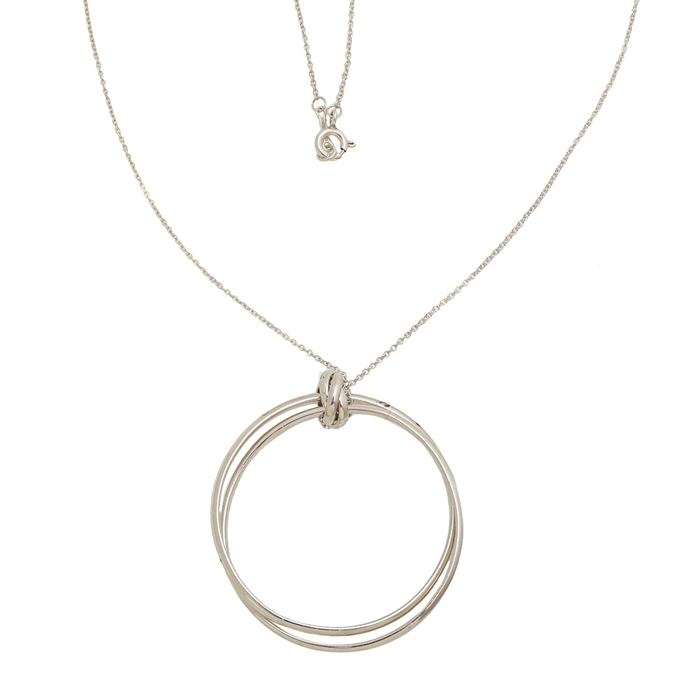 Tiffany & Co Silver Paloma's Melody Circle Pendant Necklace-Tiffany & Co-THE CLOSET