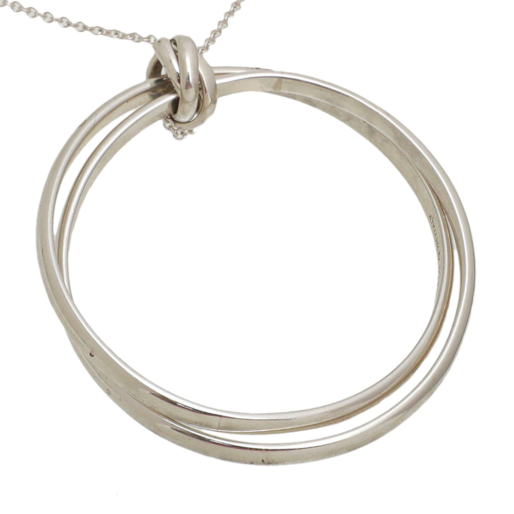 Tiffany & Co Silver Paloma's Melody Circle Pendant Necklace-Tiffany & Co-THE CLOSET