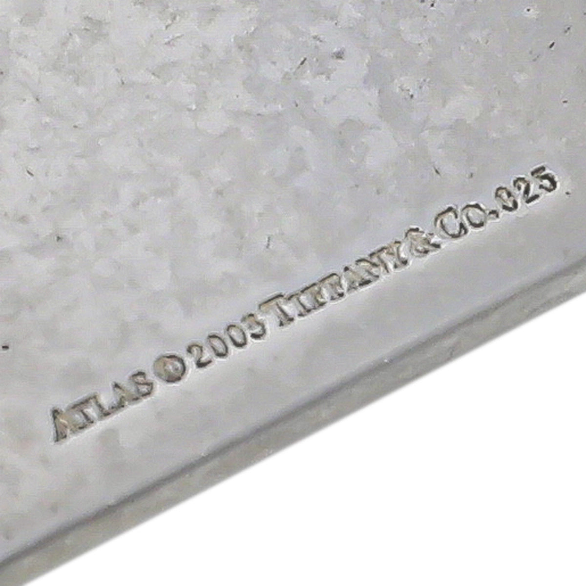 Tiffany & Co Silver Retired Atlas Tag Pendant Necklace