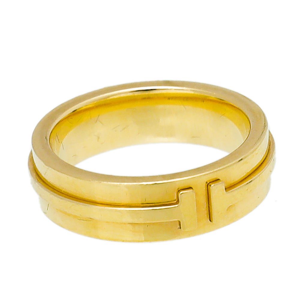 Tiffany 18K Yellow Gold T-Wide Ring 7-Tiffany & Co-THE CLOSET
