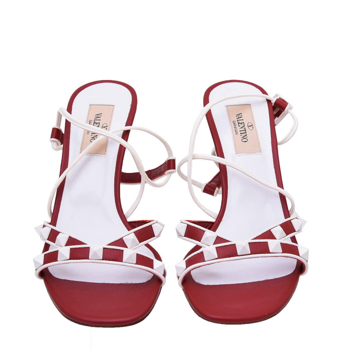 Valentino Bicolor Free Rockstud Crisscross Sandal 36.5-Valentino-THE CLOSET