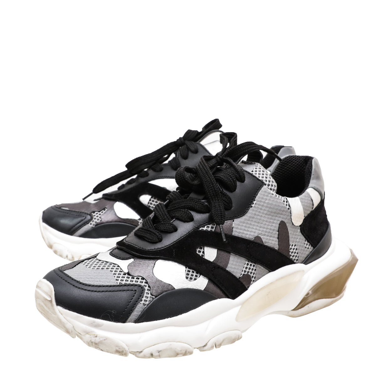 Valentino Tricolor Camou Bounce Sneakers 38.5-Valentino-THE CLOSET