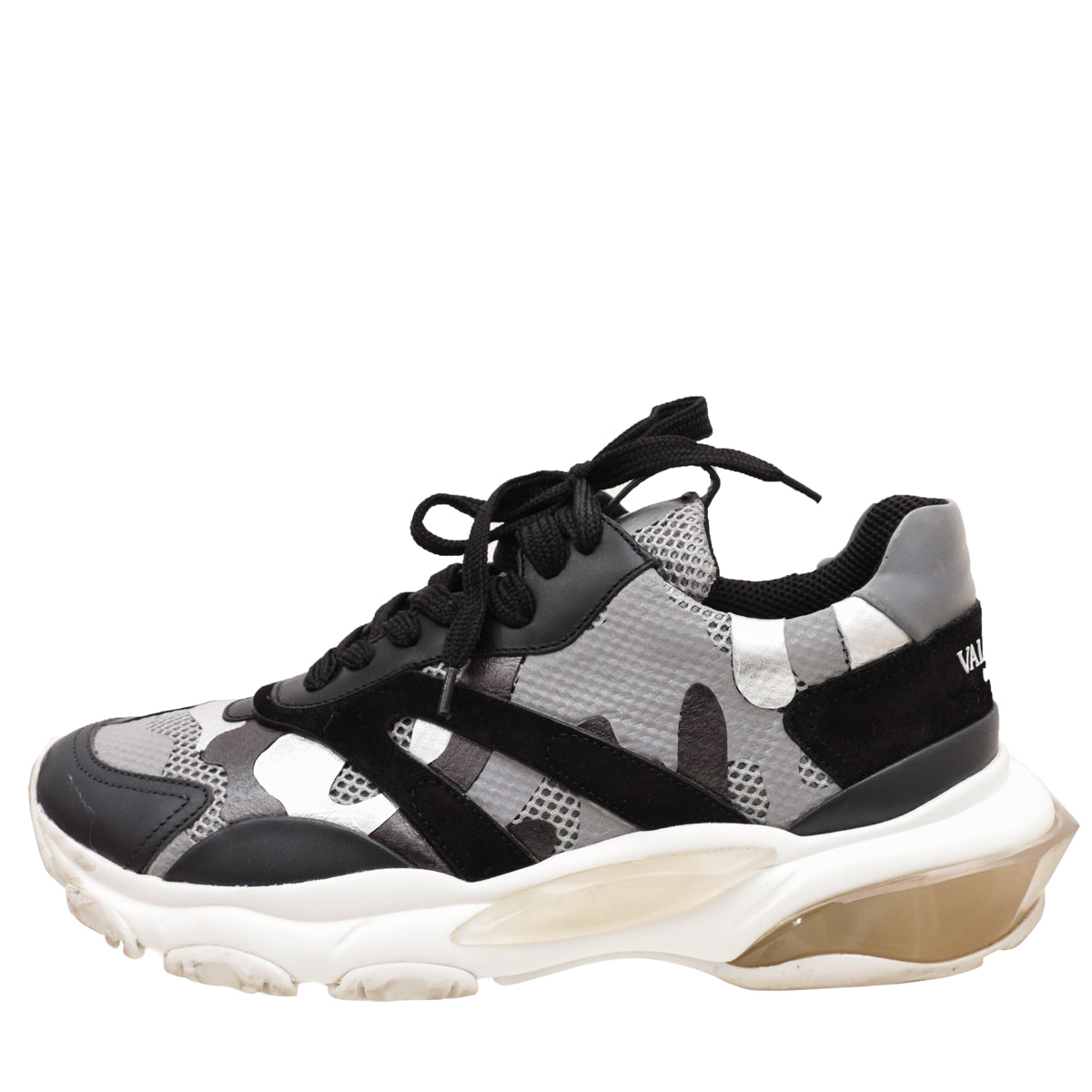 Valentino Tricolor Camou Bounce Sneakers 38.5