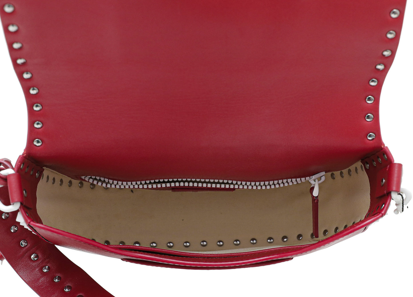 Valentino Bicolor Free Rockstud Halfmoon Saddle Bag-Valentino-THE CLOSET