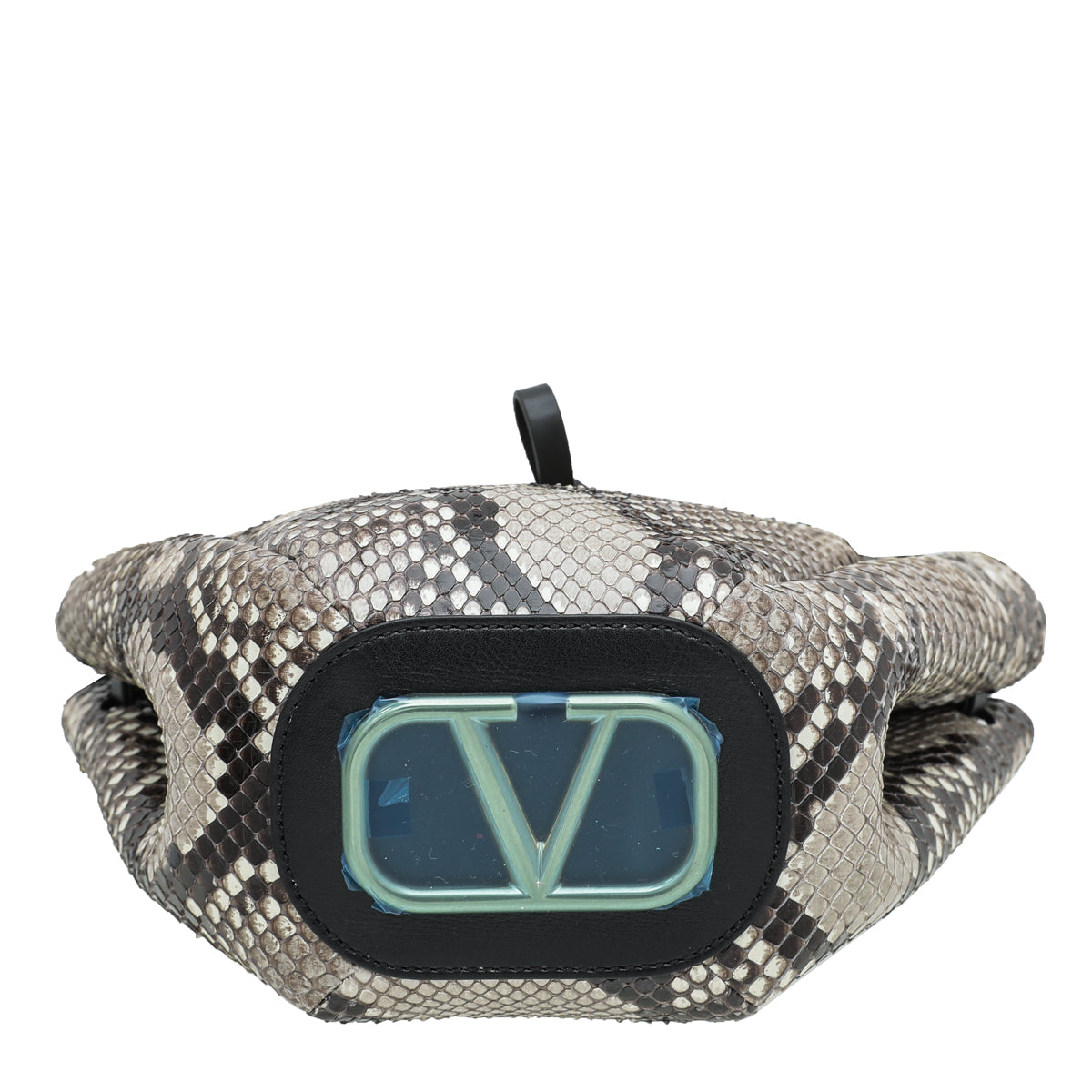 Valentino Bicolor Python Go Logo Bucket Bag