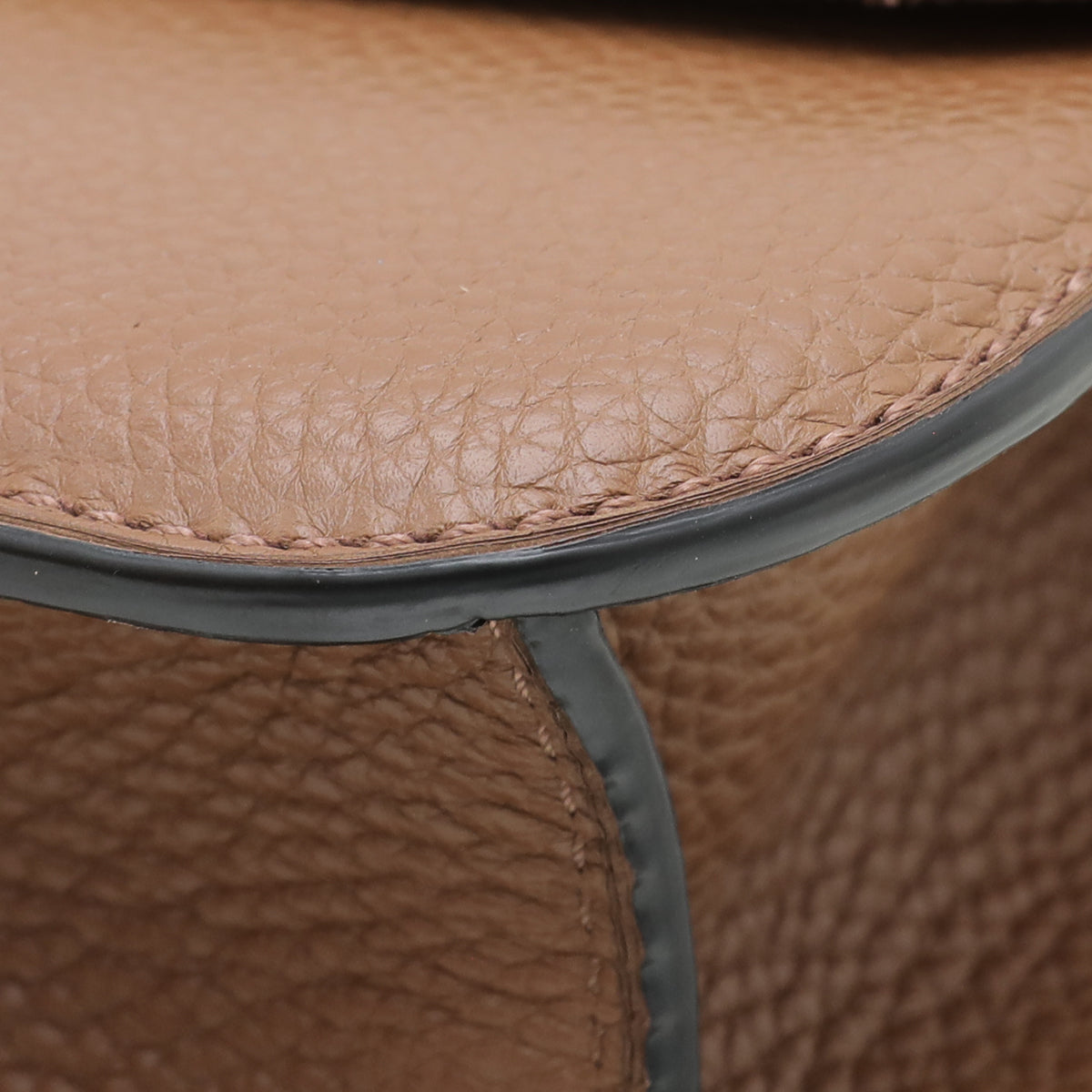 Valentino Brown Rockstud Glam Lock Bag-Valentino-THE CLOSET