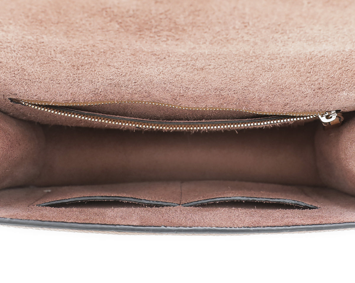 Valentino Brown Rockstud Glam Lock Bag-Valentino-THE CLOSET