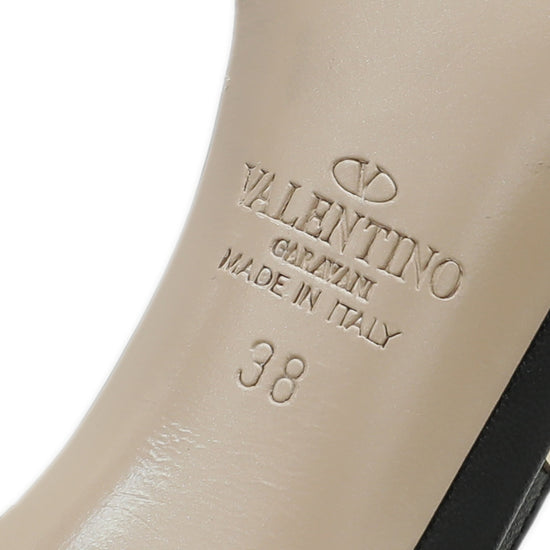 Valentino Bicolor Rockstud Peep Toe Pump 38
