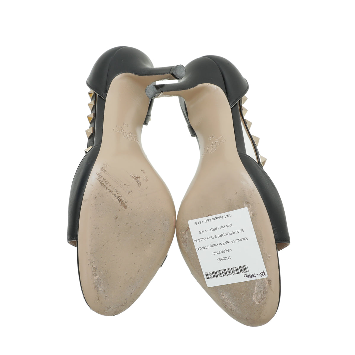 Valentino Bicolor Rockstud Peep Toe Pump 38-Valentino-THE CLOSET