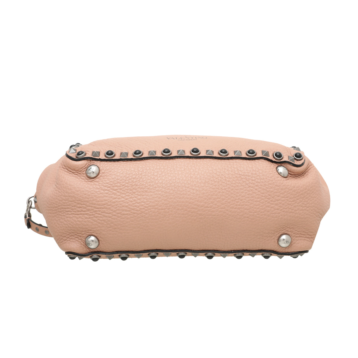 Valentino Blush Rockstud Rolling Small Tote Bag-Valentino-THE CLOSET