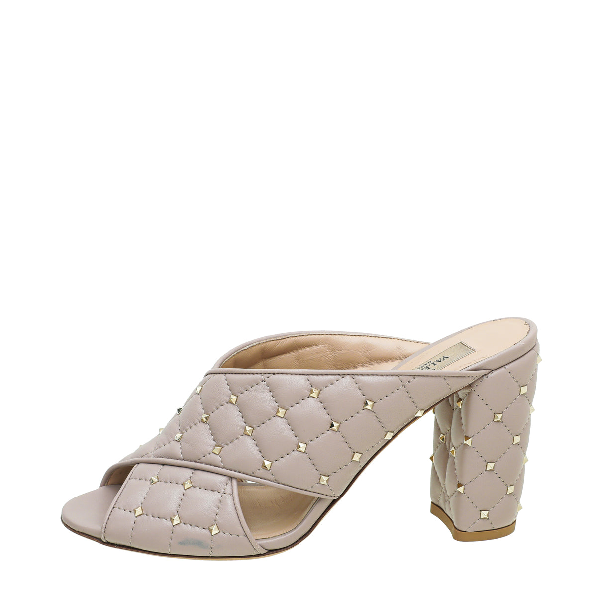 Valentino Poudre Rockstud Spike Crisscross Mules 38-Valentino-THE CLOSET