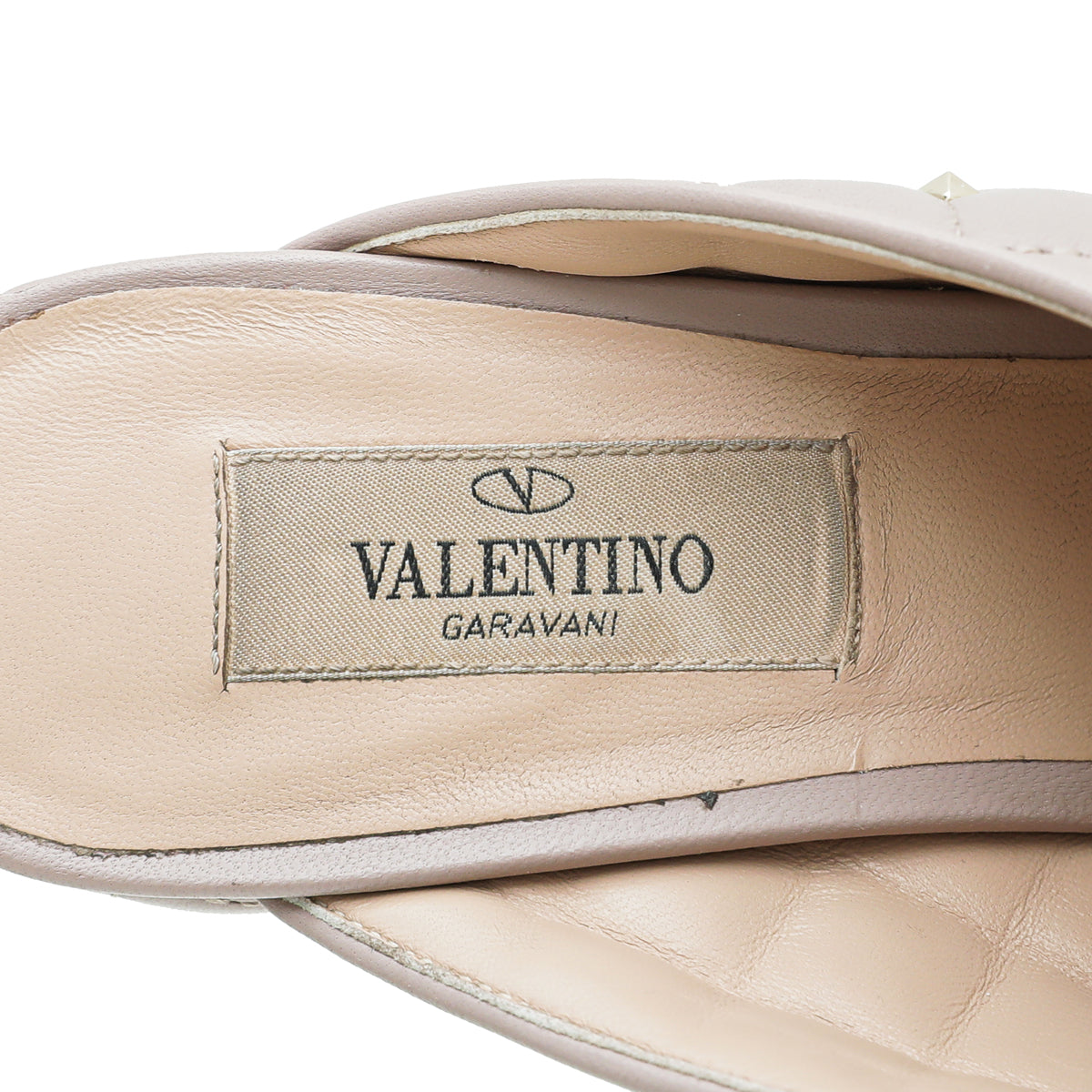 Valentino Poudre Rockstud Spike Crisscross Mules 38-Valentino-THE CLOSET