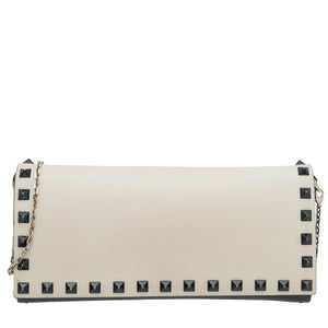 Valentino Bicolor Rockstud Wallet On Chain